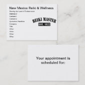 Reiki Master Afsprakenkaartje (Voorkant / Achterkant)