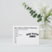 Reiki Master Afsprakenkaartje (Staand voorkant)