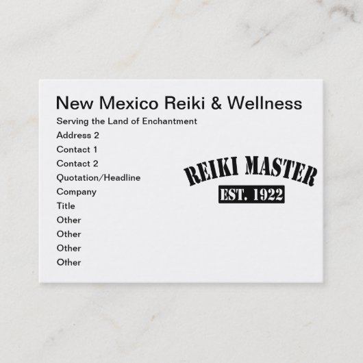 Reiki Master Afsprakenkaartje (Voorkant)