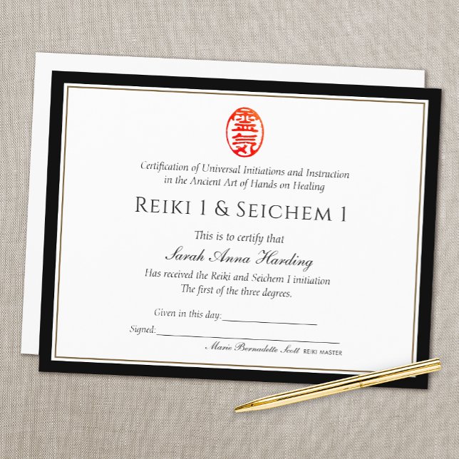 Reiki Master Certificaat van Voltooiing Award - (Creator heeft geüpload)