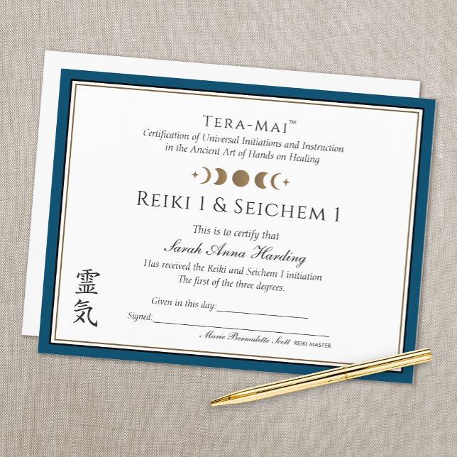 Reiki Master Certificate of Completion Award (Creator heeft geüpload)