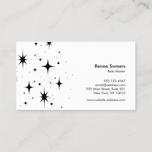 Reiki Master Chakra Energy Healer Visitekaartje (Achterkant)