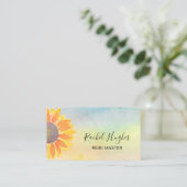 Reiki Master Colorful Sunflower Visitekaartje (Staand voorkant)