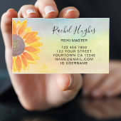 Reiki Master Colorful Sunflower Visitekaartje