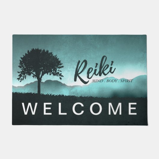 Reiki Master en Yoga-instructeur Welkom Doormat Deurmat (Voorkant)