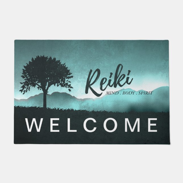 Reiki Master en Yoga-instructeur Welkom Doormat Deurmat (Voorkant)