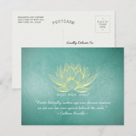 Reiki Master en Yoga Mediation Instructor Quotes Briefkaart (Voorkant / Achterkant)