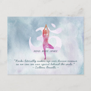 Reiki Master en Yoga Mediation Instructor Quotes Briefkaart
