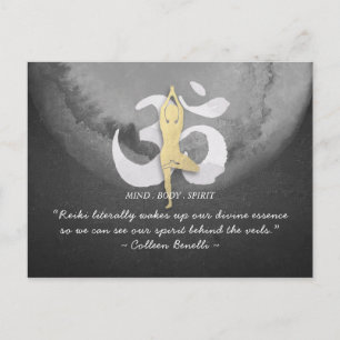 Reiki Master en Yoga Mediation Instructor Quotes Briefkaart