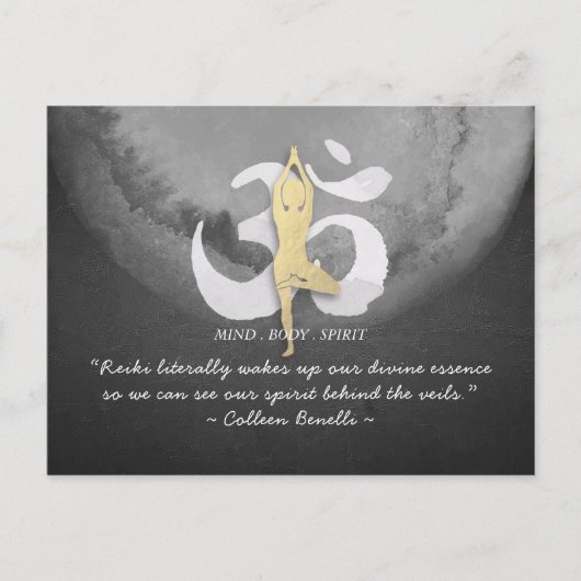 Reiki Master en Yoga Mediation Instructor Quotes Briefkaart (Voorkant)