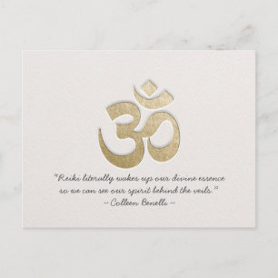 Reiki Master en Yoga Mediation Instructor Quotes Briefkaart
