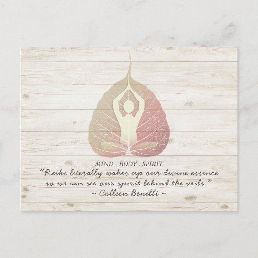 Reiki Master en Yoga Mediation Instructor Quotes Briefkaart (Voorkant)