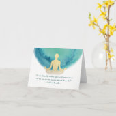Reiki Master en Yoga Mediation Instructor Quotes Kaart (Gele Bloem)