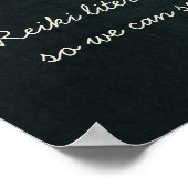 Reiki Master en Yoga Mediation Instructor Quotes Poster (Hoek)
