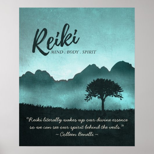 Reiki Master en Yoga Mediation Instructor Quotes Poster (Voorkant)