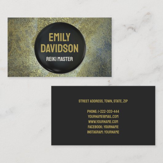 Reiki Master Energy Healer Spirituele Yoga Trainer Visitekaartje (Voorkant / Achterkant)
