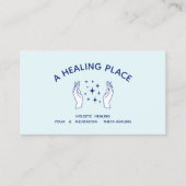 Reiki Master Energy Worker Handen Visitekaartje (Voorkant)