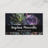 Reiki Master Energy Worker Succulents Cristals Visitekaartje (Voorkant)