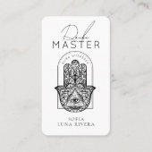 Reiki Master Hamsa Hand Evil Eye Yoga Therapist Afsprakenkaartje (Voorkant)