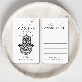 Reiki Master Hamsa Hand Evil Eye Yoga Therapist Afsprakenkaartje