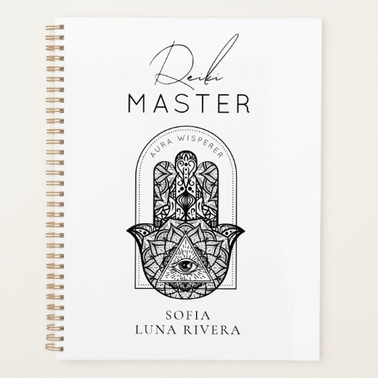 Reiki Master Hamsa Hand Evil Eye Yoga Therapist Planner (Voorkant)