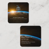 Reiki Master Life Coach - Universe Vierkante Visitekaartje (Voorkant / Achterkant)