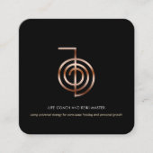 Reiki Master Life Coach Vierkante Visitekaartje (Voorkant)