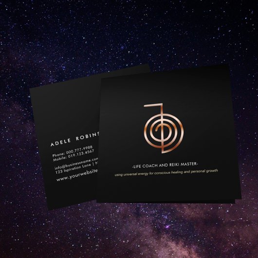 Reiki Master Life Coach Vierkante Visitekaartje