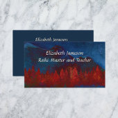 Reiki Master n Teacher Trees Bergen Waterverf Visitekaartje