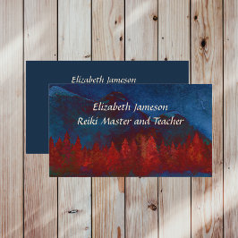 Reiki Master n Teacher Trees Bergen Waterverf Visitekaartje
