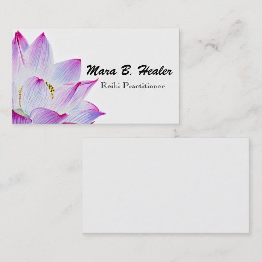 Reiki Master of Practitioner Light Fled Business Visitekaartje (Voorkant / Achterkant)