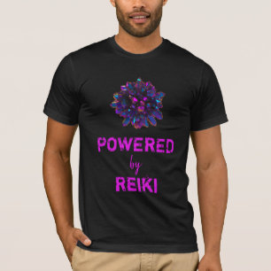 ** Reiki Master Paarse Crystal Sphere Zwart T-shirt