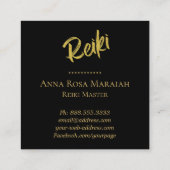 ** Reiki Master Practitioner Energy Healer Heal Vierkante Visitekaartje (Achterkant)