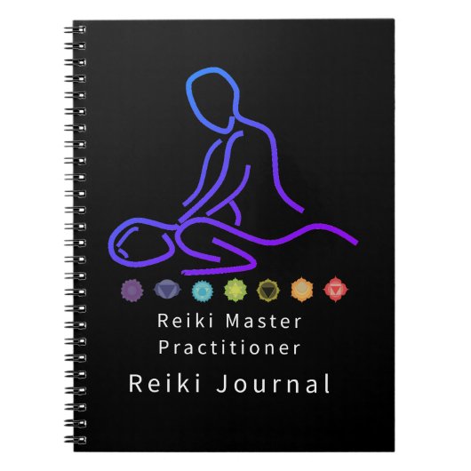 Reiki Master Practitioner Outline Black Notitieboek (Voorkant)