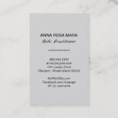 *~* Reiki Master Practitioner Symbol Silver Grey Visitekaartje (Achterkant)