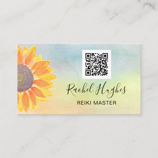 Reiki Master QR Code Colorful Visitekaartje (Voorkant)
