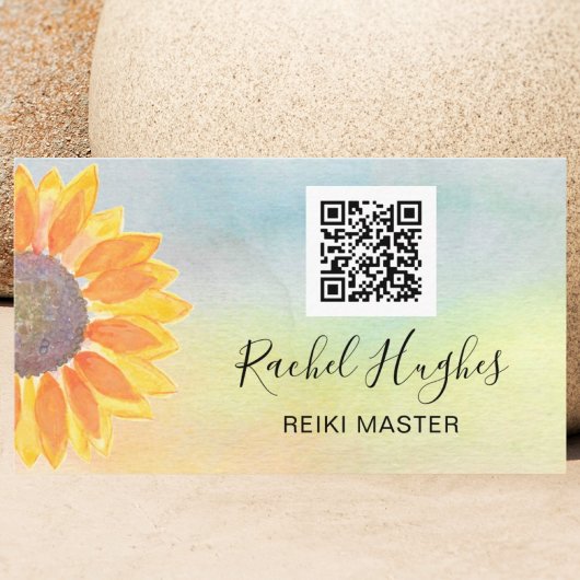 Reiki Master QR Code Colorful Visitekaartje