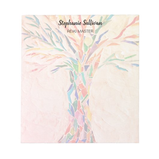Reiki Master Rainbow Tree Personalized  Notitieblok (Voorkant)
