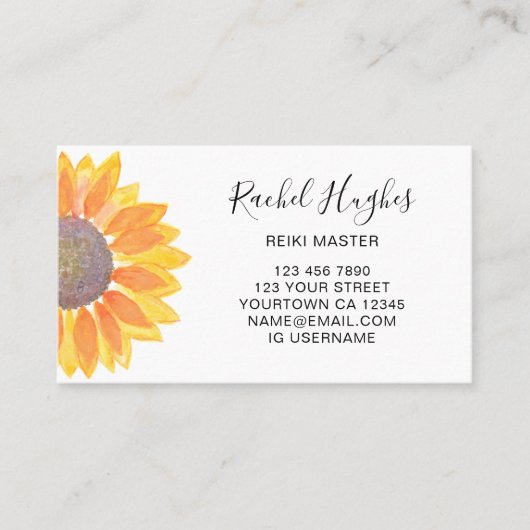 Reiki Master Stylish Visitekaartje (Voorkant)