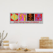 REIKI Master Symbols - OmMANTRA Base Poster (Keuken)