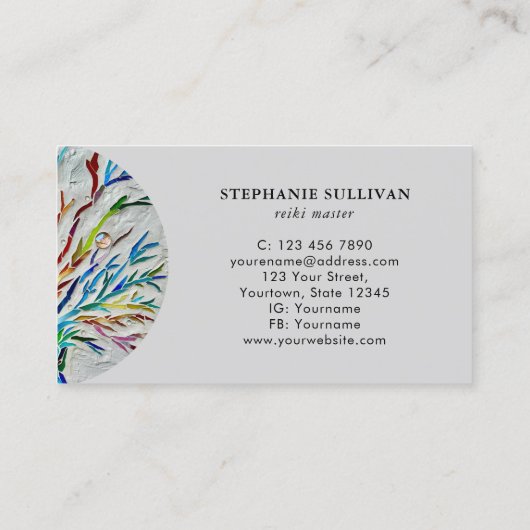 Reiki Master Tree of Life Visitekaartje (Achterkant)