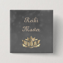 Reiki Master Vierkante Button 5,1 Cm