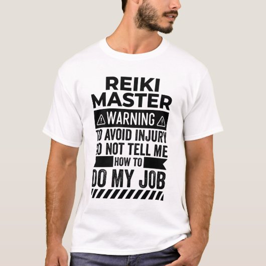 Reiki Master Warning T-shirt (Voorkant)