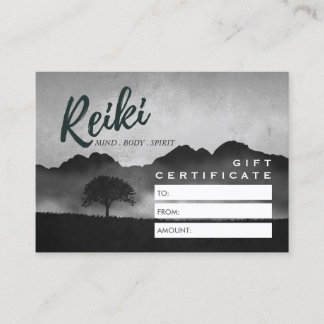 Reiki Master Yoga Instructor Cadeaubon Kaart Kortingskaartje