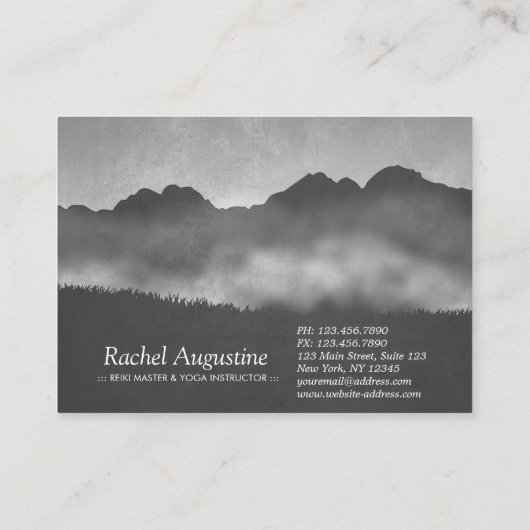 Reiki Master Yoga Instructor Cadeaubon Kaart Kortingskaartje (Achterkant)