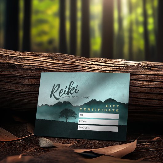 Reiki Master Yoga Instructor Cadeaubon Kaart Kortingskaartje