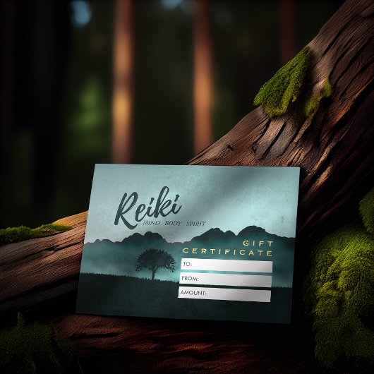 Reiki Master Yoga Instructor Cadeaubon Kaart Kortingskaartje