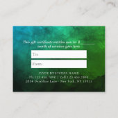 Reiki Master Yoga Instructor Cadeaubon Kaart Kortingskaartje (Achterkant)