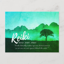 Reiki Master Yoga Mediation instructor Citaten Briefkaart