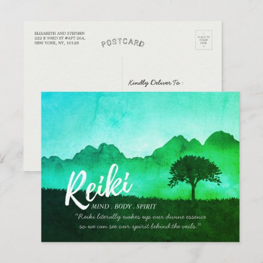 Reiki Master Yoga Mediation instructor Citaten Briefkaart (Voorkant / Achterkant)